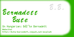 bernadett bute business card